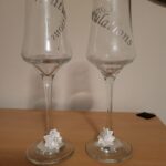 Silver Congratulations Wine Glasses