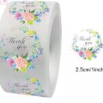 Colorful thank you with flowers