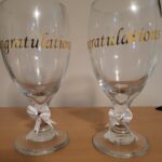 Gold Congratulations Wine Glasses